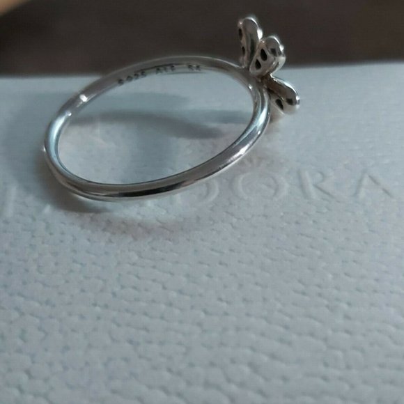 PANDORA Sterling Silver RETIRED DAZZLING DAISIES RING set -SIZE 7 - Picture 7 of 9